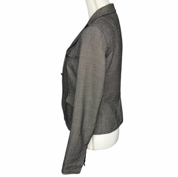 Akris Punto Wool Blazer Dark Charcoal Gray Size 6 - Picture 4 of 12